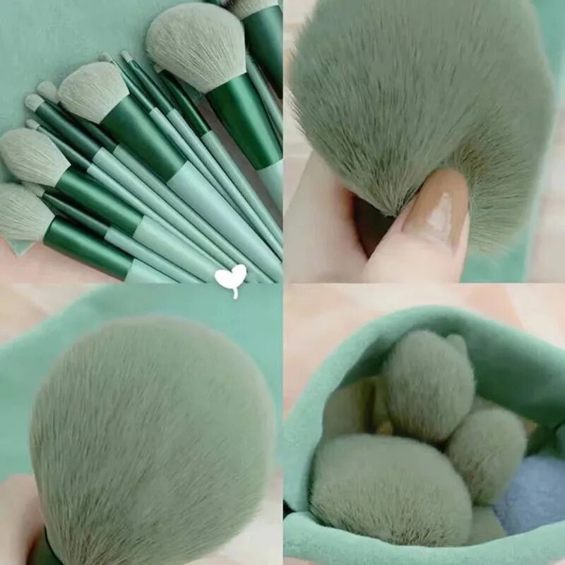 13Pcs Makeup Brushes Soft Fluffy for Cosmetics Foundation Blush Powder Eyeshadow Kabuki Blending Makeup Brush Set Beauty Tool