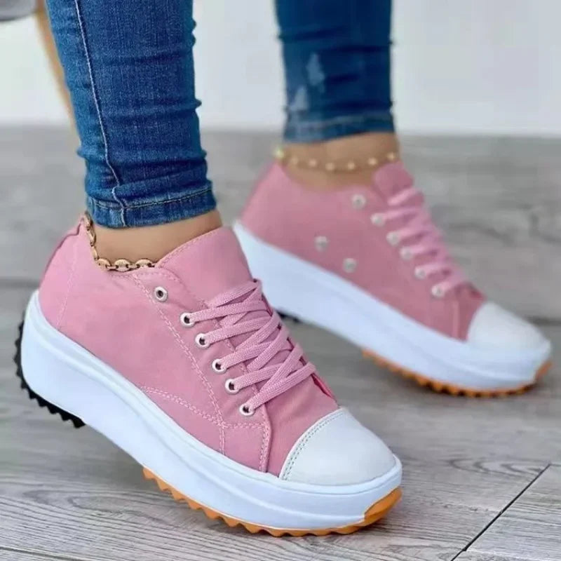 New Fashion Summer Women Casual Shoes Plus Size Sneakers for Women Platform Sport Shoes Female Lace Up Tennis Shoes Size