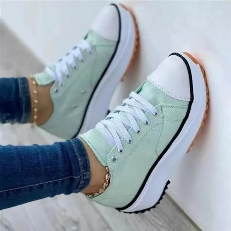 New Fashion Summer Women Casual Shoes Plus Size Sneakers for Women Platform Sport Shoes Female Lace Up Tennis Shoes Size